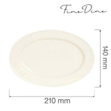 Platou oval Fine Dine, Crema 210x140 mm