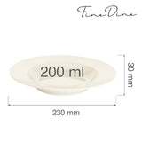 Farfurie adanca Fine Dine , Crema, 230 mm