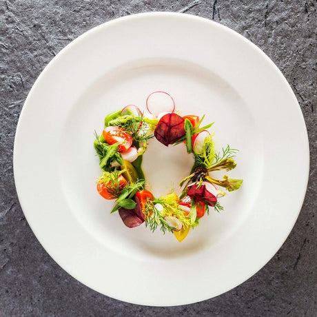 Farfurie Fine Dine, Crema 200 mm