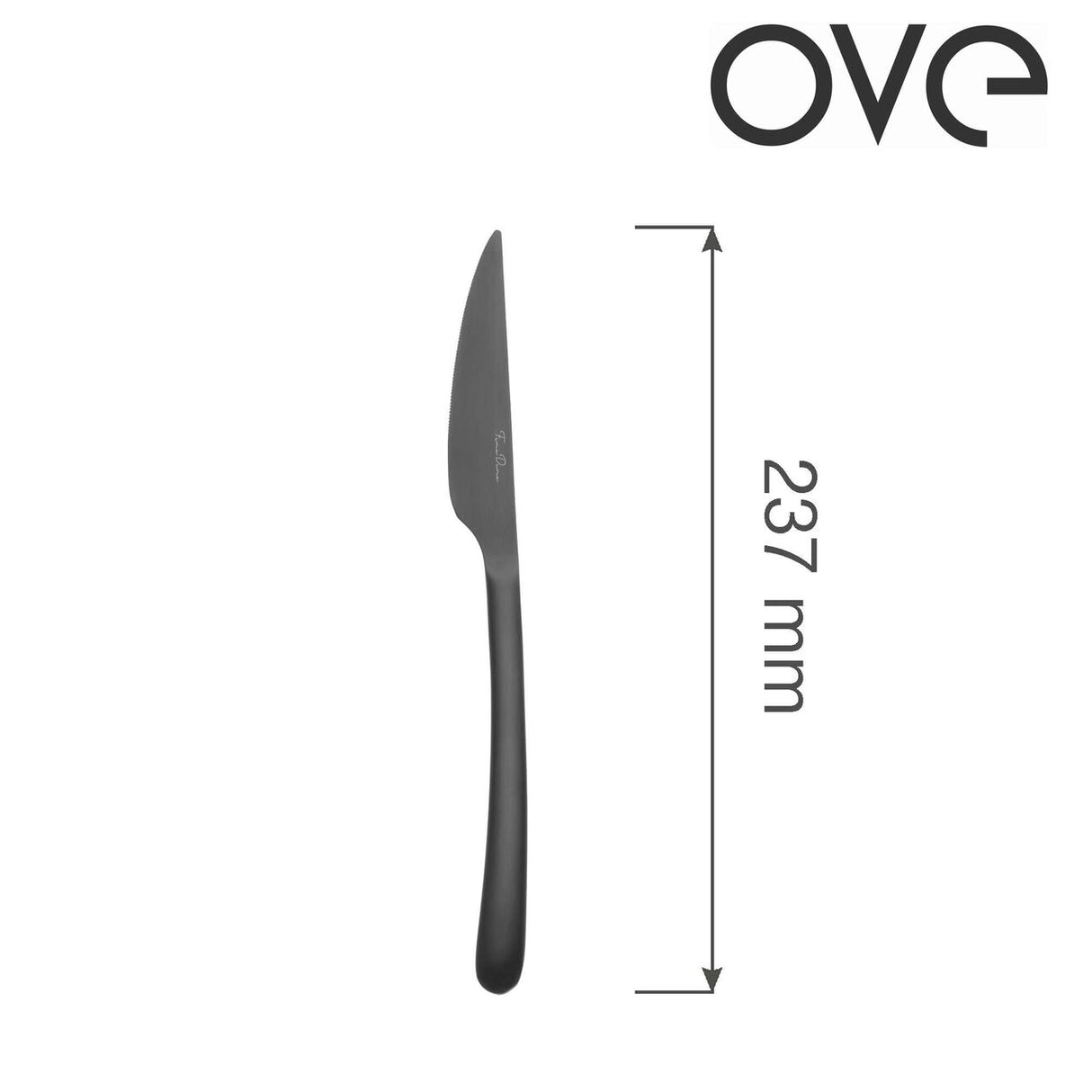 Cuțit de masă Amarone Black, OVE, 237 mm