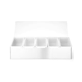 Cutie ingrediente bar / pizza, 5 compartimente, 375x140x(H)90 mm, capac transparent, Hendi