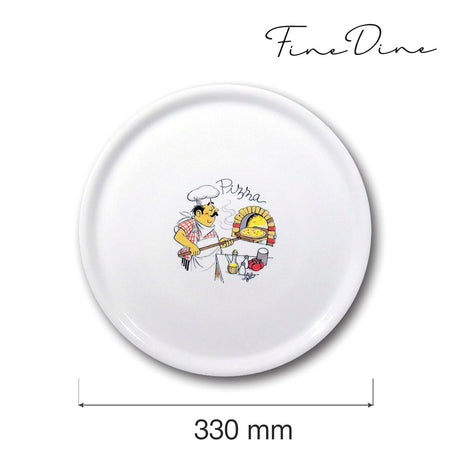 Farfurie Hendi pentru pizza, portelan durabil rezistent la temperaturi, diametru 330 mm