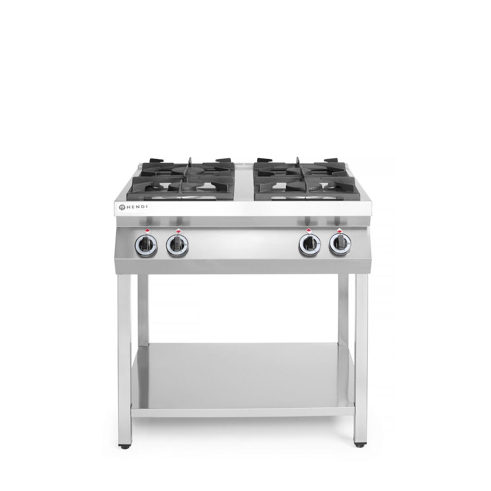 Masina de gatit cu 4 arzatoare pe stand deschis HENDI Smart, 2x3,5kW+2x6kW, 800x700x(H)900mm