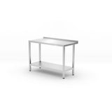 Masa de perete infiletata cu raft, HENDI Smart, dimensiuni 1200x600x850mm