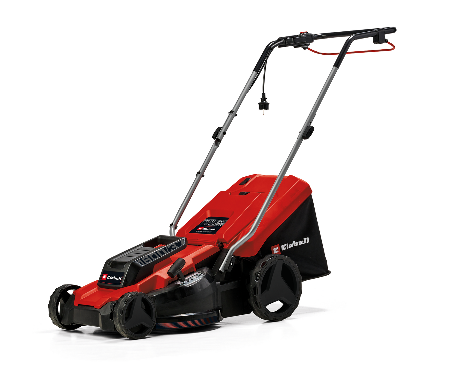 Einhell GC-EM 1600/37 elektromos fűnyíró (1600W, 37 cm vágási szélesség, akár 700 m², 38 l fűgyűjtő, központi vágási magasságállítás 20-60 mm vágási magassággal)
