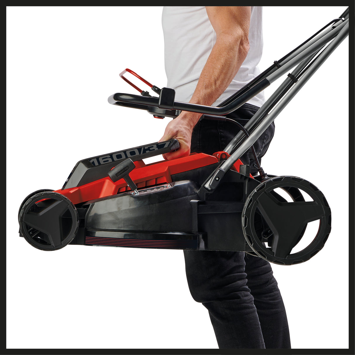 Einhell GC-EM 1600/37 elektromos fűnyíró (1600W, 37 cm vágási szélesség, akár 700 m², 38 l fűgyűjtő, központi vágási magasságállítás 20-60 mm vágási magassággal)