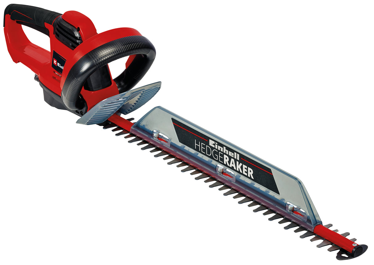 Einhell GC-EH 6055/1 elektromos sövényvágó, 600 W, 2800 vágás/perc, fűgyűjtő, kábelhúzás-mentesítő, pótfogantyú, puha markolat, kétkezes biztonsági kapcsoló