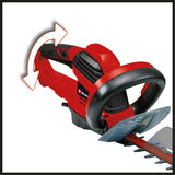 Trimmer electric pentru gard viu Einhell GE-EH 7067 (700 W, lama din otel slefuit cu diamant, taiat cu laser, angrenaj metalic, protectie la impact, inclusiv protectie la taietor