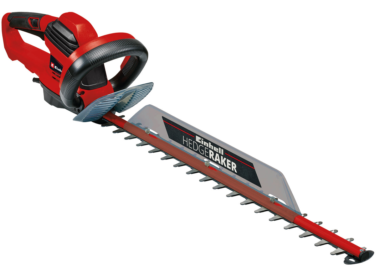 Trimmer electric pentru gard viu Einhell GE-EH 7067 (700 W, lama din otel slefuit cu diamant, taiat cu laser, angrenaj metalic, protectie la impact, inclusiv protectie la taietor