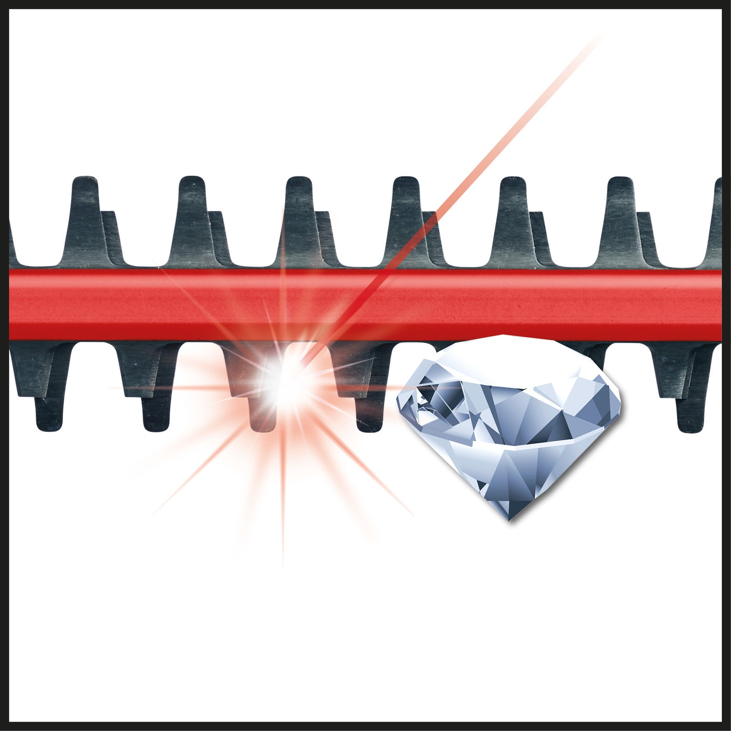 Einhell GC-HH 5056 elektromos sövényvágó, 500 W, vágási hossz 47 cm, kihúzható 170-250 cm, fogak közötti távolság 20 mm, 5 sebességes motorfej-állítás