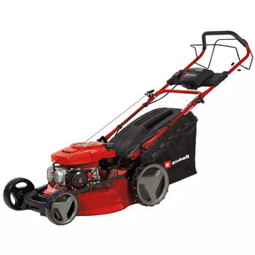 Masina de tuns iarba pe benzina Einhell GC-PM 51/3 S HW-E Li,2.7 kW, motor in 4 timpi cu 1 cilindru, roti mari, pornire cu sfoara, functie pornire electrica, inclusiv baterie 2.0 Ah si incarcator - imagine 1