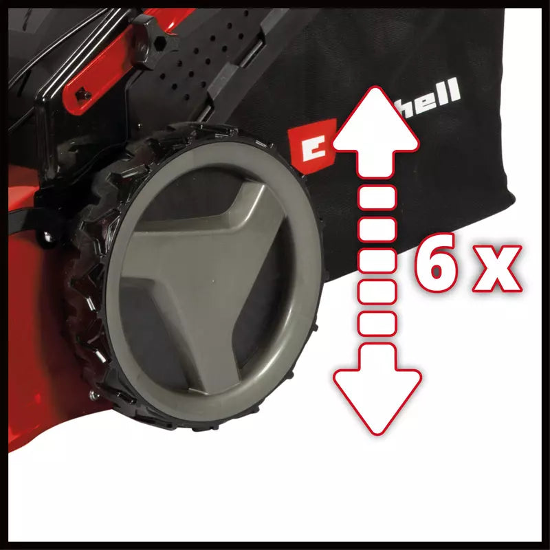 Masina de tuns iarba pe benzina Einhell GC-PM 51/3 S HW-E Li,2.7 kW, motor in 4 timpi cu 1 cilindru, roti mari, pornire cu sfoara, functie pornire electrica, inclusiv baterie 2.0 Ah si incarcator - imagine 7