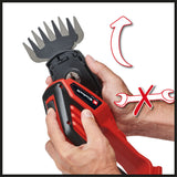 Einhell GE-CG 18/100 Li T Kit Power X-Change akkus fű- és bokornyíró olló (Li-ion, 18 V, teleszkópos nyél, fűvágó penge vágási szélessége 100 mm, bokornyíró penge 200 mm, 2,5 Ah akkumulátorral + töltővel) 