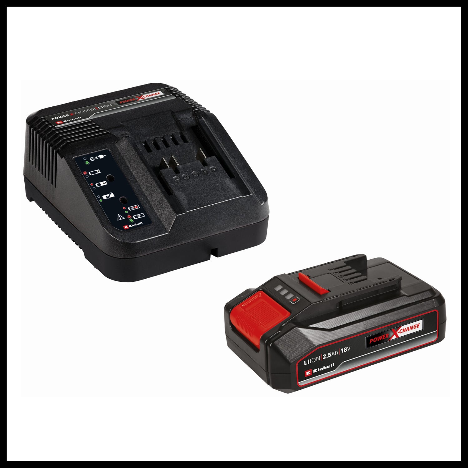 Foarfeca de iarba si arbusti pe acumulator Einhell GE-CG 18/100 Li T Kit Power X-Change (Li-ion, 18 V, maner telescopic, latime de taiere a lamei pentru iarba 100 mm, lama de foarfece pentru arbusti 200 mm, incl. 2,5 Ah + incarcator