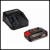 Einhell GE-CG 18/100 Li T Kit Power X-Change akkus fű- és bokornyíró olló (Li-ion, 18 V, teleszkópos nyél, fűvágó penge vágási szélessége 100 mm, bokornyíró penge 200 mm, 2,5 Ah akkumulátorral + töltővel) 