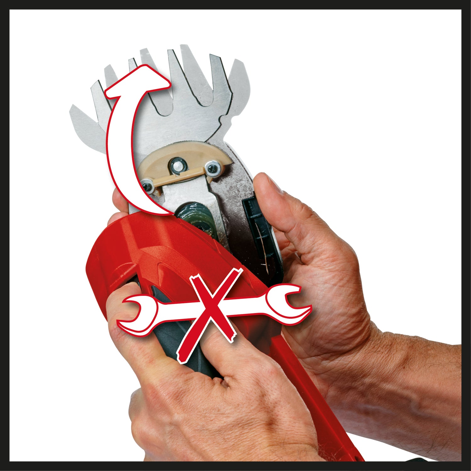 Einhell GC-CG 18 Li - Solo Power X-Change akkus fű- és bokorvágó olló (18 V, fűvágó + bokorvágó kés, akkumulátor és töltő nélkül szállítjuk)