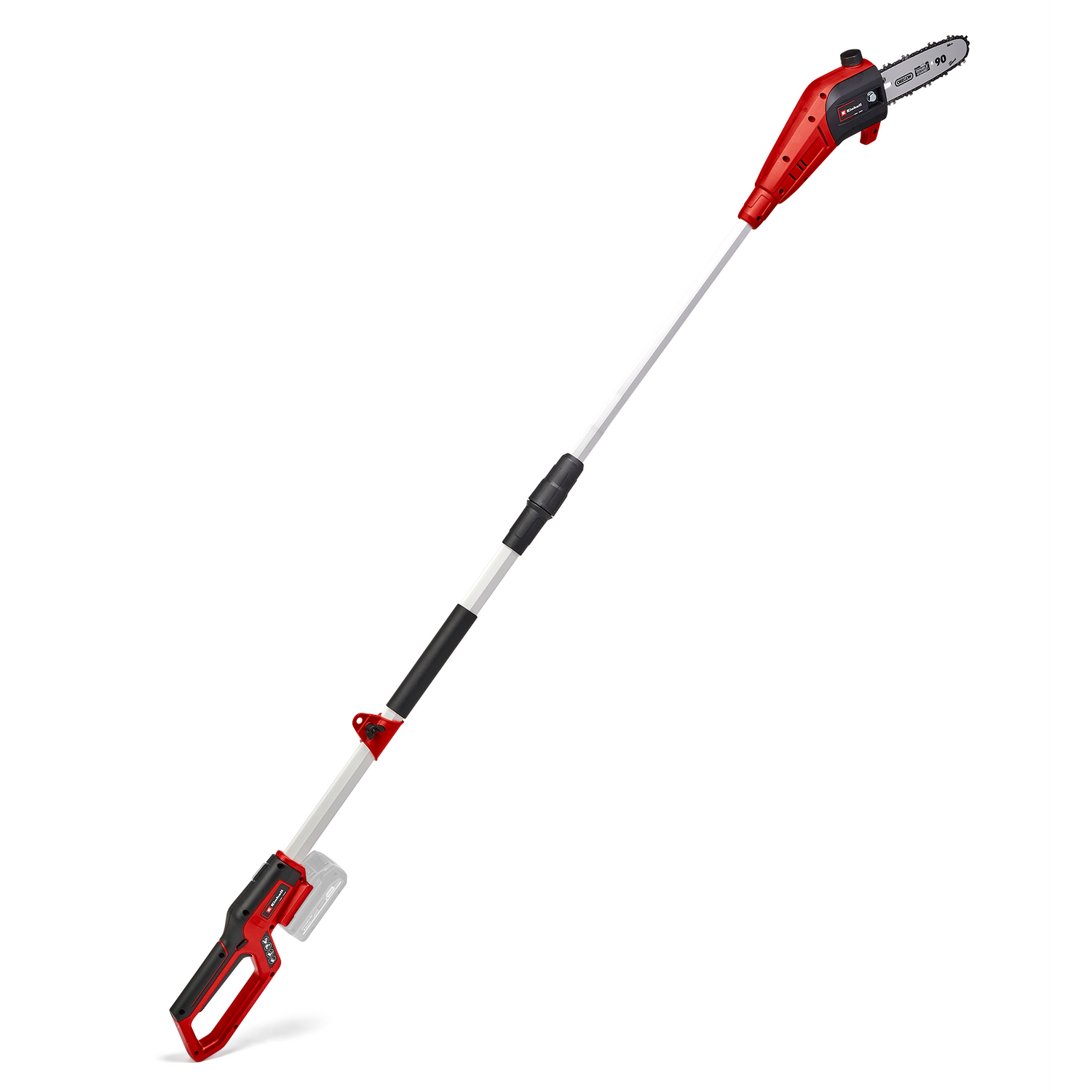 Einhell GC-LC 18/20 Li T-Solo Power X-Change akkus teleszkópos ágvágó (Li-ion akkumulátor, 18 V, 20 cm-es vezetősín, 30°-ban döntött motorfej, kihúzható tengely, fém hajtómű, akkumulátor és töltő nélkül)