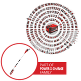 Einhell GC-LC 18/20 Li T-Solo Power X-Change akkus teleszkópos ágvágó (Li-ion akkumulátor, 18 V, 20 cm-es vezetősín, 30°-ban döntött motorfej, kihúzható tengely, fém hajtómű, akkumulátor és töltő nélkül)
