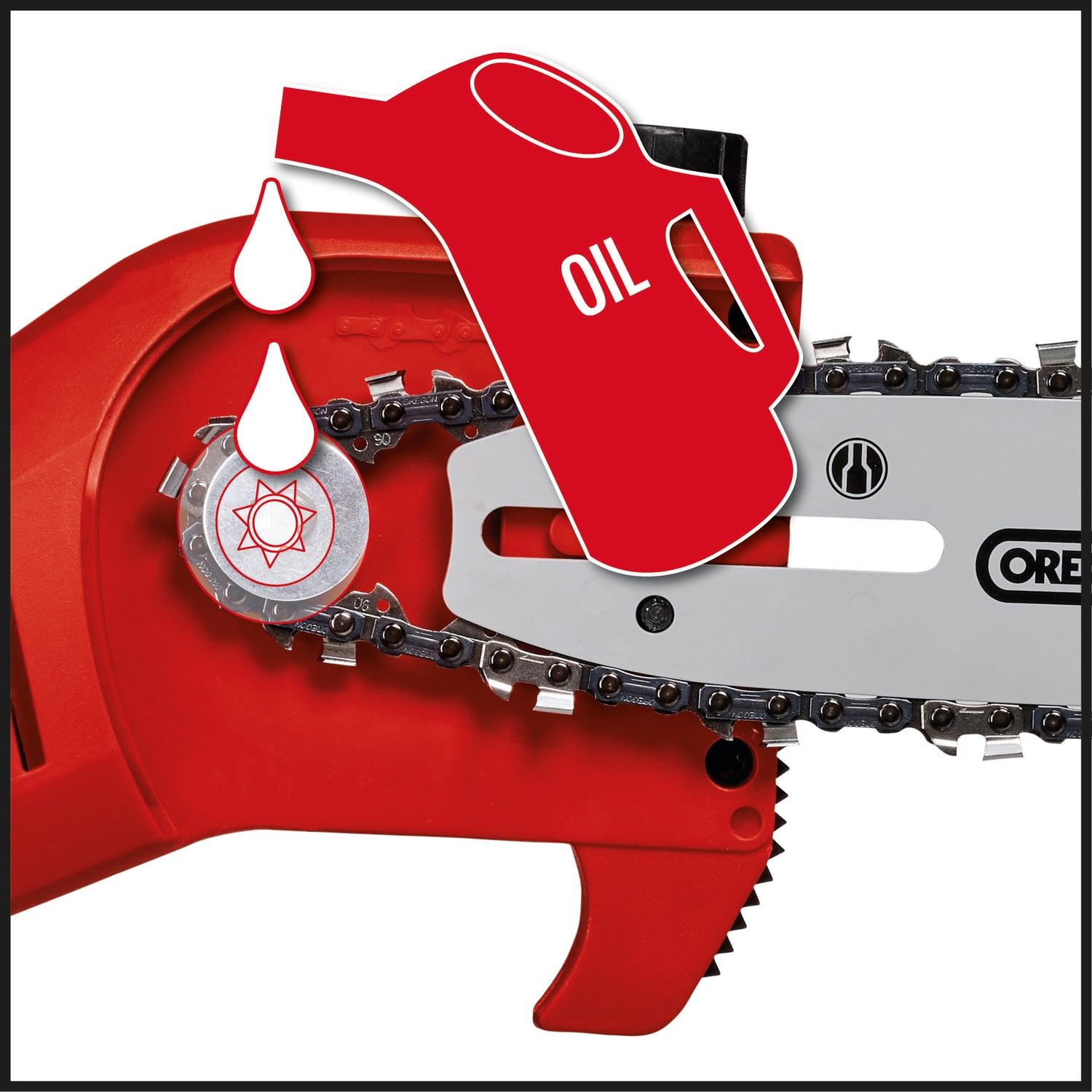 Einhell GC-LC 18/20 Li T-Solo Power X-Change akkus teleszkópos ágvágó (Li-ion akkumulátor, 18 V, 20 cm-es vezetősín, 30°-ban döntött motorfej, kihúzható tengely, fém hajtómű, akkumulátor és töltő nélkül)