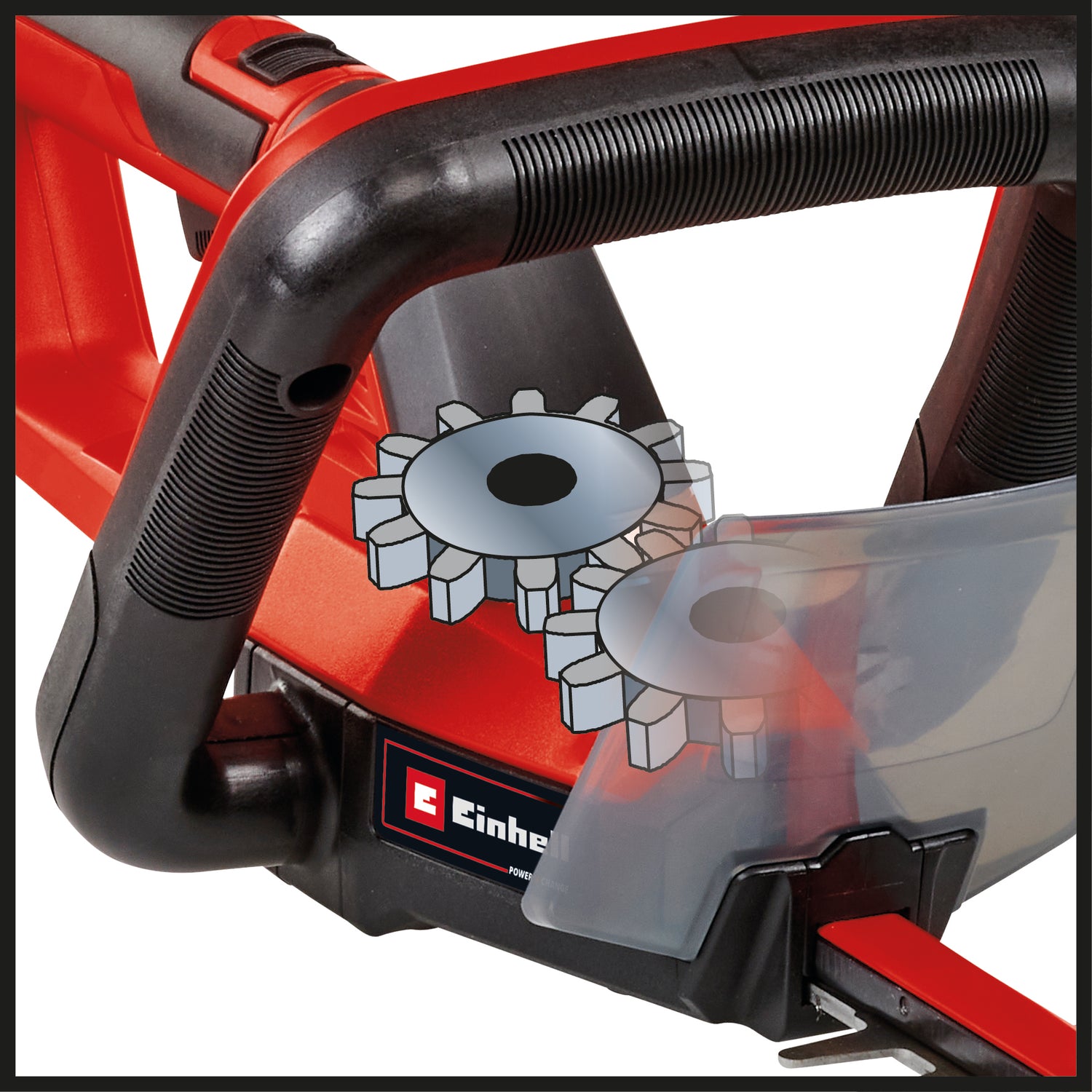 Einhell GC-CH 18/50 Li Solo Power X-Change akkus sövényvágó (Li-ion akkumulátor, fém hajtómű, alumínium pengeburkolat, tegezzel együtt akkumulátor és töltő nélkül)