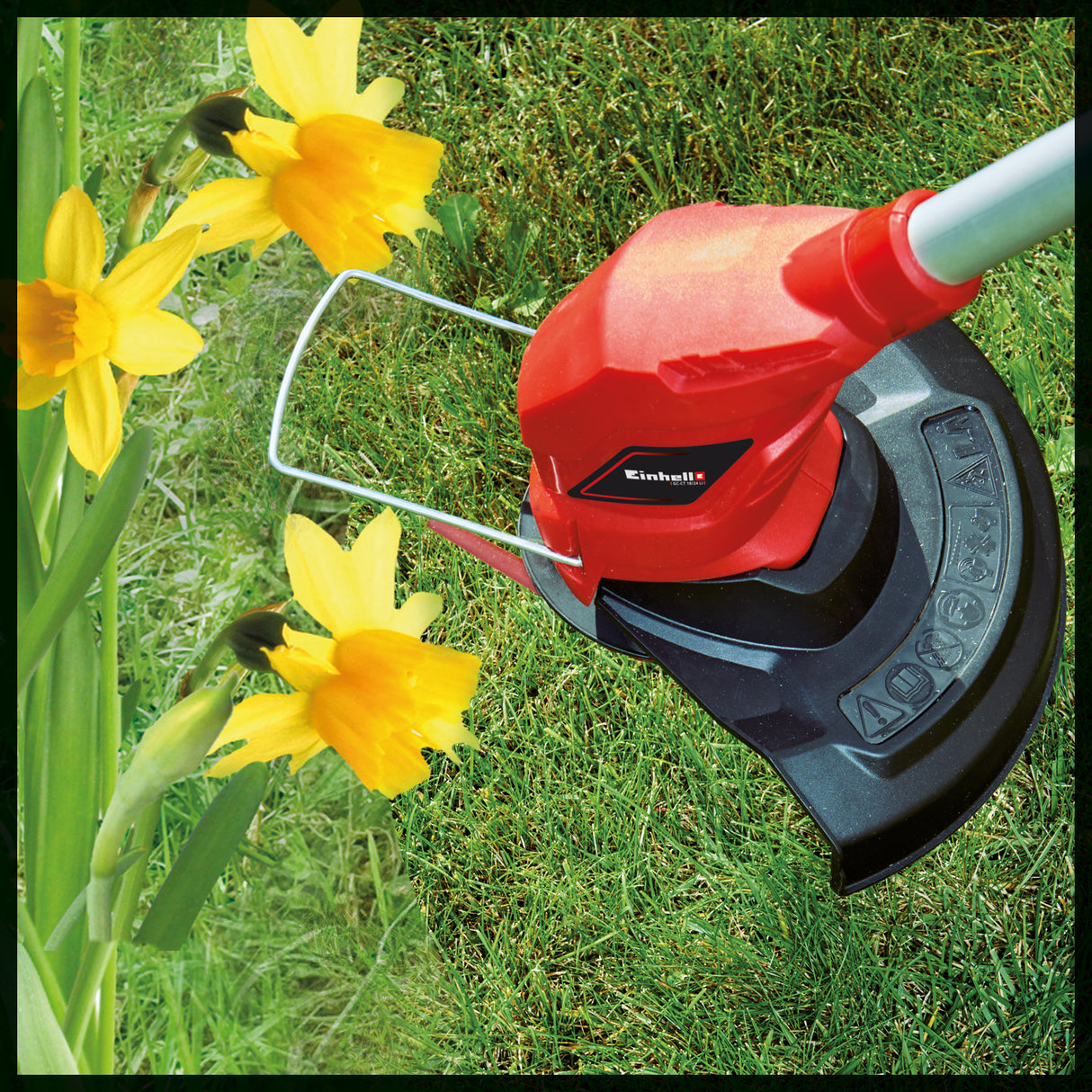 Einhell GC-CT 18/24 Li - Solo Power X-Change fűszegélynyíró (lítium-ion akkumulátorral, egyénileg állítható hosszú teleszkópos nyéllel, virágvédővel, 20 műanyag pengével)