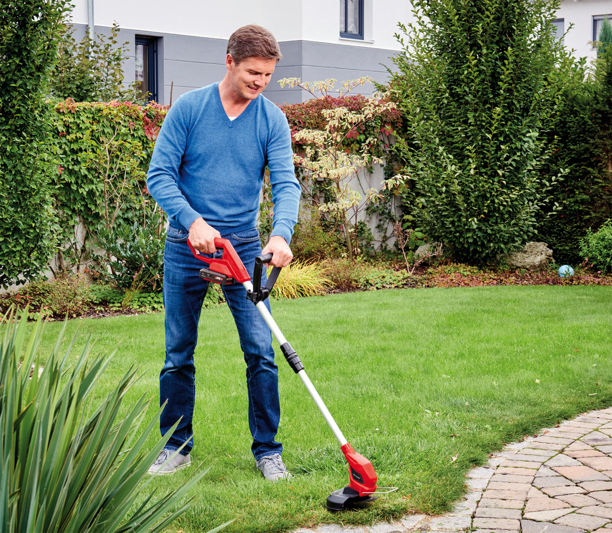 Einhell GC-CT 18/24 Li - Solo Power X-Change fűszegélynyíró (lítium-ion akkumulátorral, egyénileg állítható hosszú teleszkópos nyéllel, virágvédővel, 20 műanyag pengével)