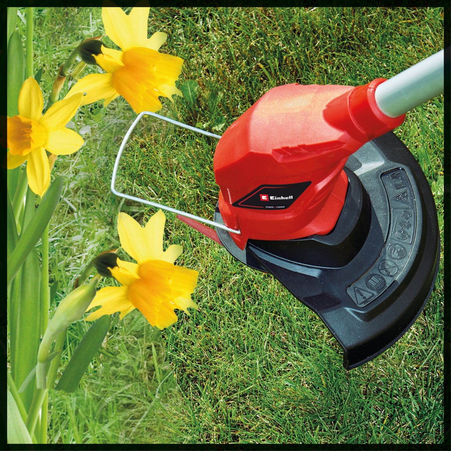 Einhell GC-CT 18/24 Li Power X-Change akkus fűnyíró (18 V, virágvédő, fokozatmentesen állítható hosszú teleszkópos nyél, 20 műanyag kés, 2,0 Ah akkumulátor és töltő)