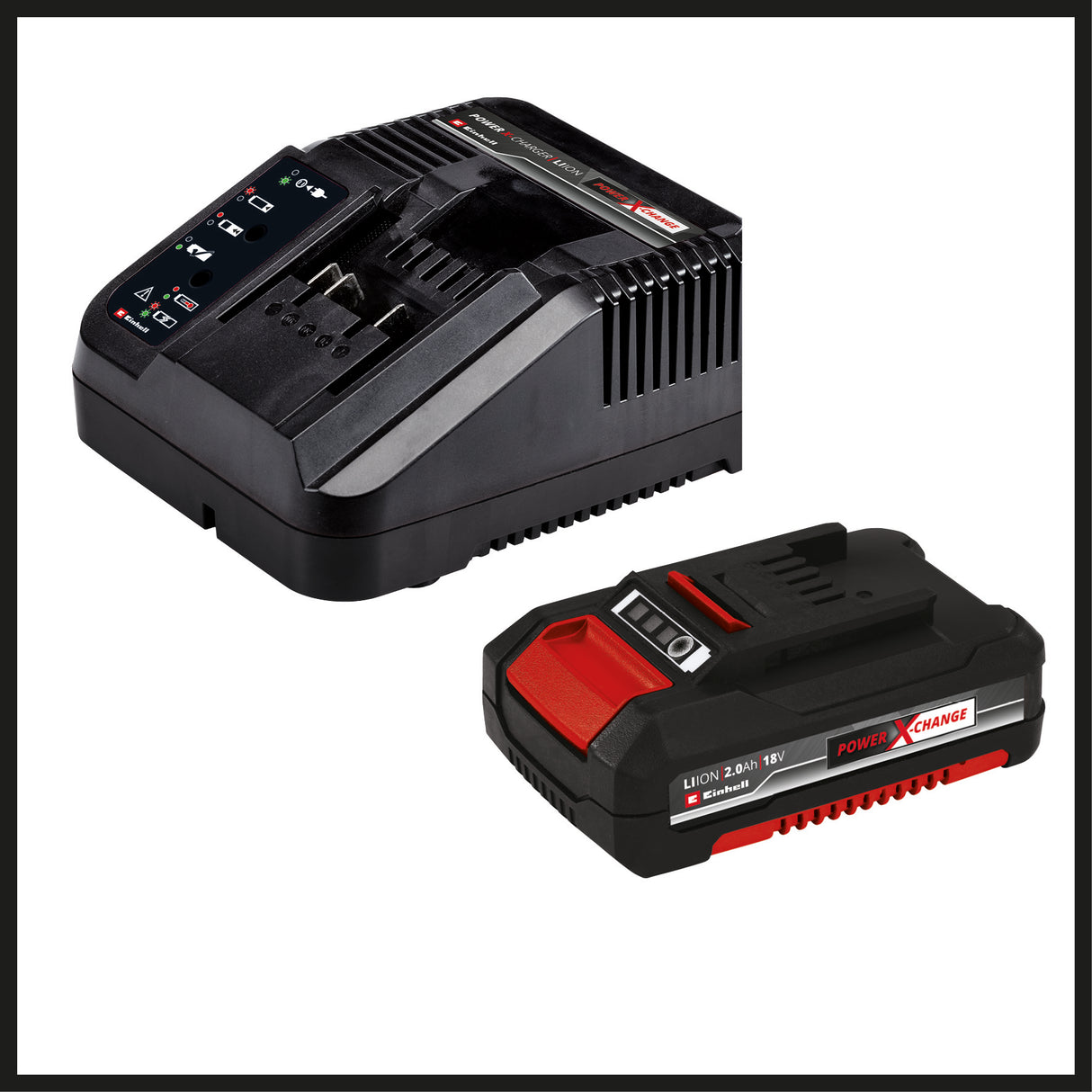 Einhell GC-CT 18/24 Li Power X-Change akkus fűnyíró (18 V, virágvédő, fokozatmentesen állítható hosszú teleszkópos nyél, 20 műanyag kés, 2,0 Ah akkumulátor és töltő)