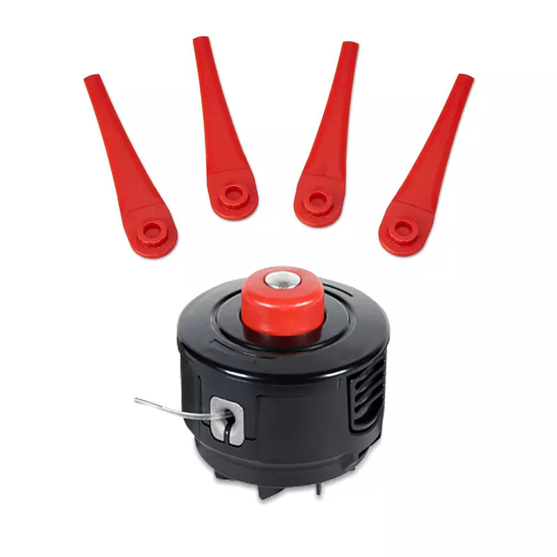 Trimmer pe acumulator Einhell GE-CT 18/25-1 Li-Solo Power X-Change, 18 V, latime taiere 25 cm, cap motor rotativ si inclinabil, inclusiv 20 lame plastic de rezerva, 1 bobina fir trimmer, fara baterie - imagine 2