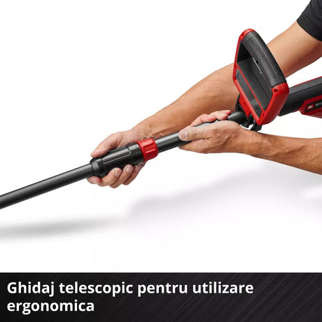 Trimmer pe acumulator Einhell GE-CT 18/25-1 Li-Solo Power X-Change, 18 V, latime taiere 25 cm, cap motor rotativ si inclinabil, inclusiv 20 lame plastic de rezerva, 1 bobina fir trimmer, fara baterie - imagine 8