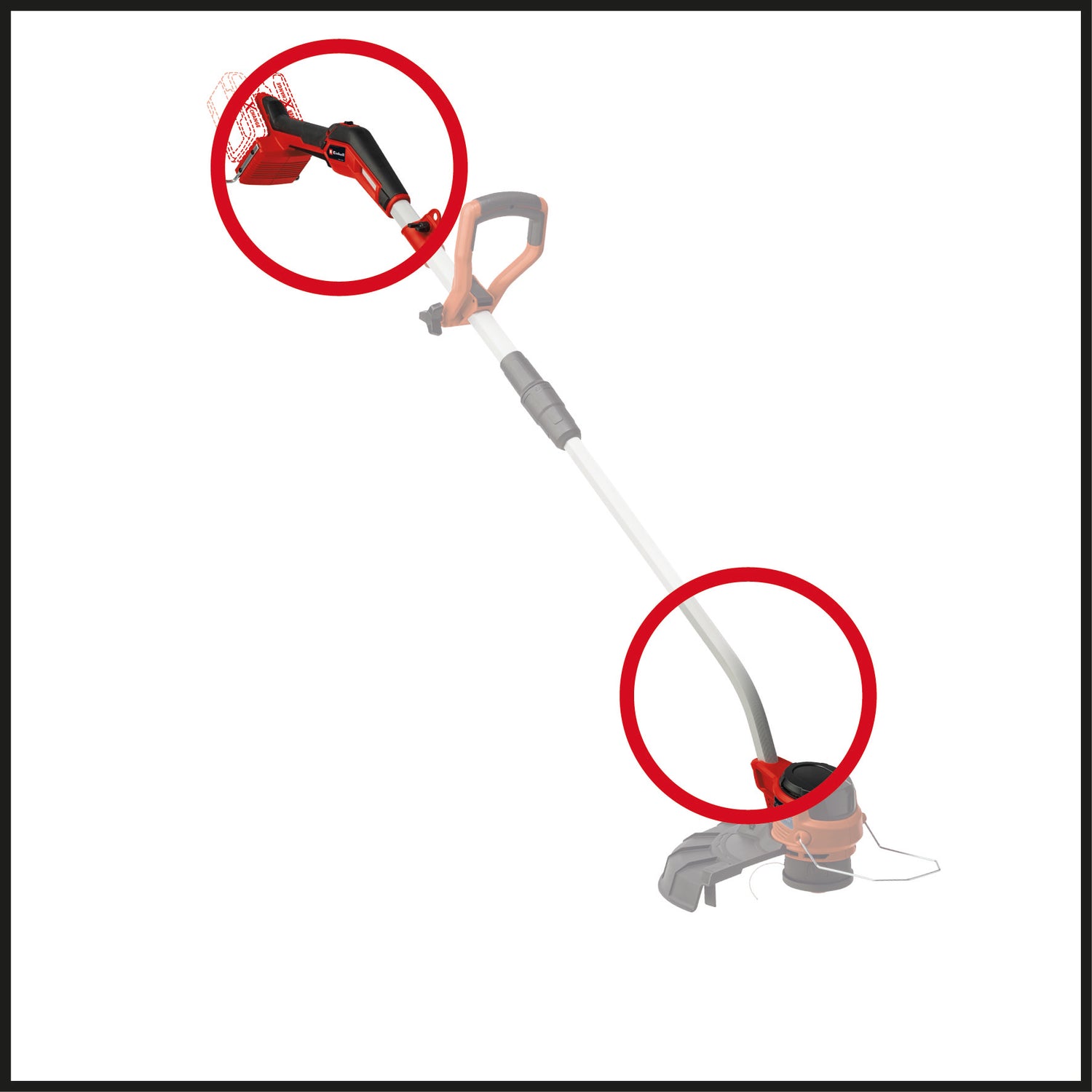Einhell Professional GP-CT 36/35 Li BL-Solo Power X-Change akkus fűnyíró (36 V, damilos orsó és automatikus adagoló mechanizmus, kefe nélküli motor, virágvédő, akkumulátor nélkül)