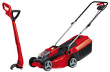 Einhell GE-CM 18/30 Li akkus fűnyíró szett + GC-CT 18/24 Li P Power X-Change akkus fűnyíró (18 V, 30 cm és 24 cm vágási szélesség, 1x 3.0 Ah akkumulátor és töltő)