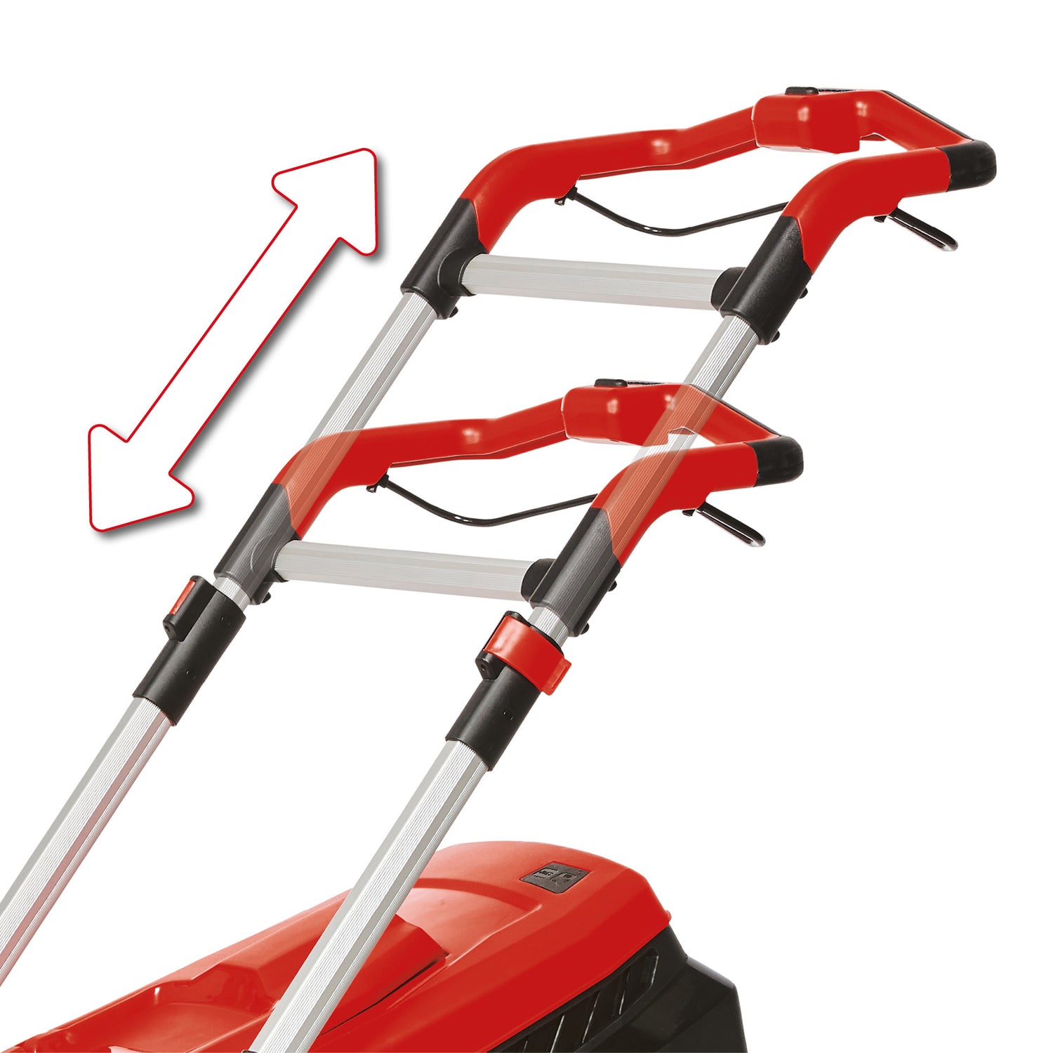 Einhell RASARRO 36/38 akkus fűnyíró (lítium-ion akkumulátor, kefe nélküli motor, központi vágási magasságállítás 6 szinten, 2 db Power X-Change 4.0 Ah akkumulátorral + dupla töltővel, mulcsozó dugóval)