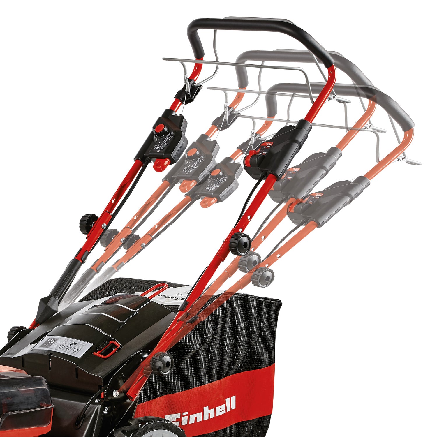 Einhell Professional GP-CM 36/47 S HW Li Kit Power X-Change akkus fűnyíró, 36 V, vágási szélesség 47 cm, 700 m², önjáró, szénkefe nélküli motor, mulcsozó funkció, 4 db 4,0 Ah-s akkumulátorral, 2 db TwinChar akkumulátorral