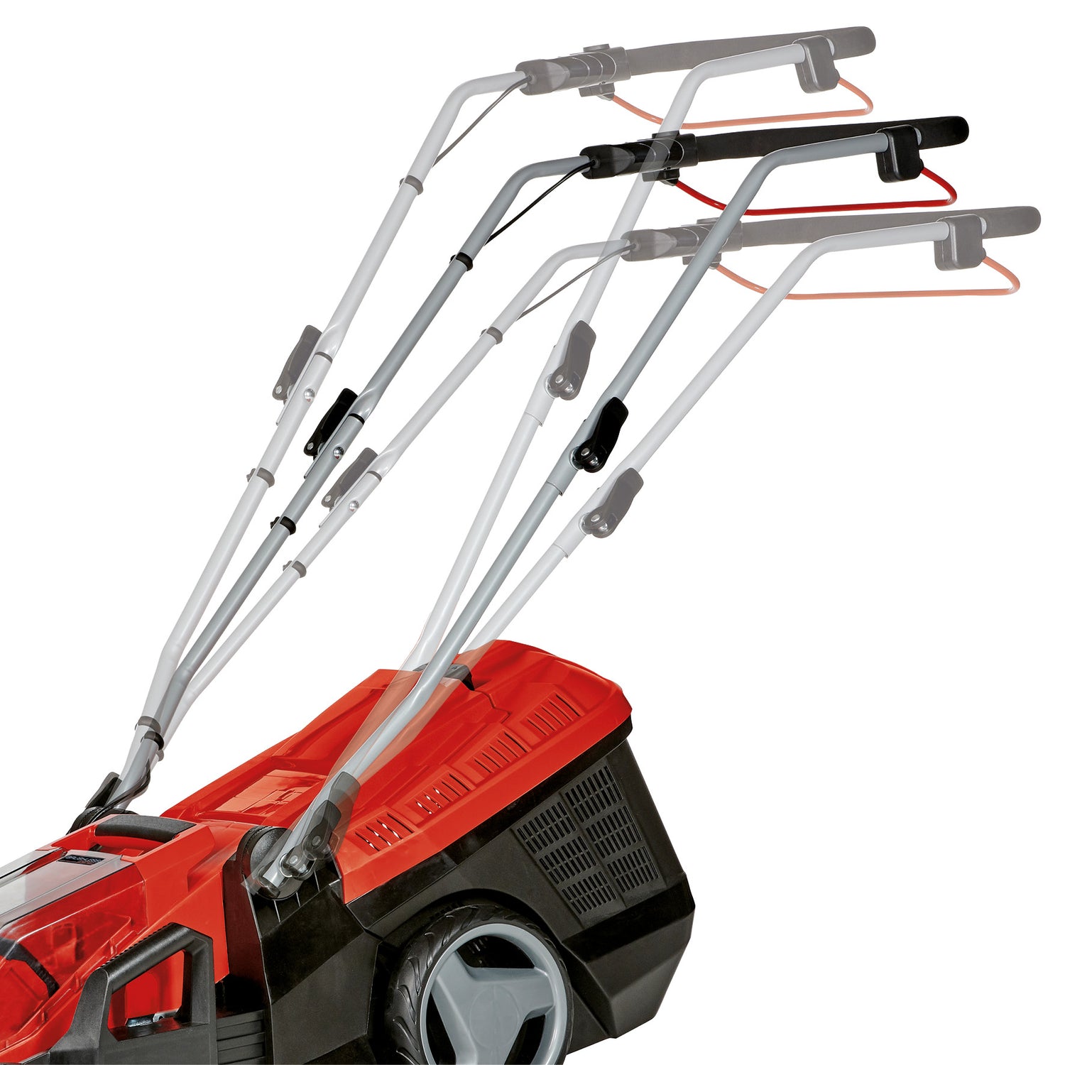 Einhell GE-CM 36/36 Li (PXC) akkus fűnyíró, lítium-ion akkumulátorral, szénkefe nélküli motorral, 6 fokozatú vágási magasságállítással, 2 db 4,0 Ah-s újratölthető akkumulátorral + 2 db töltővel