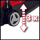 Einhell GE-CM 18/32 Li-Solo Power X-Change akkus fűnyíró (lítium-ion akkumulátor, kefe nélküli motor, 3 fokozatú axiális vágási magasságállítás 30-70 mm, akkumulátor és töltő nélkül)