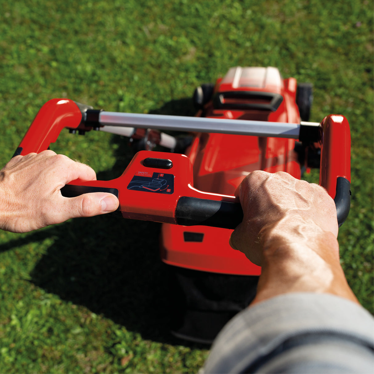 Einhell GP-CM 36/41 Li-Solo Power X-Change akkus fűnyíró (36 V, 41 cm vágási szélesség, akár 500 m², kefe nélküli motor, 50 l-es fűgyűjtő, 25–75 mm vágási magasság, akkumulátor nélkül)
