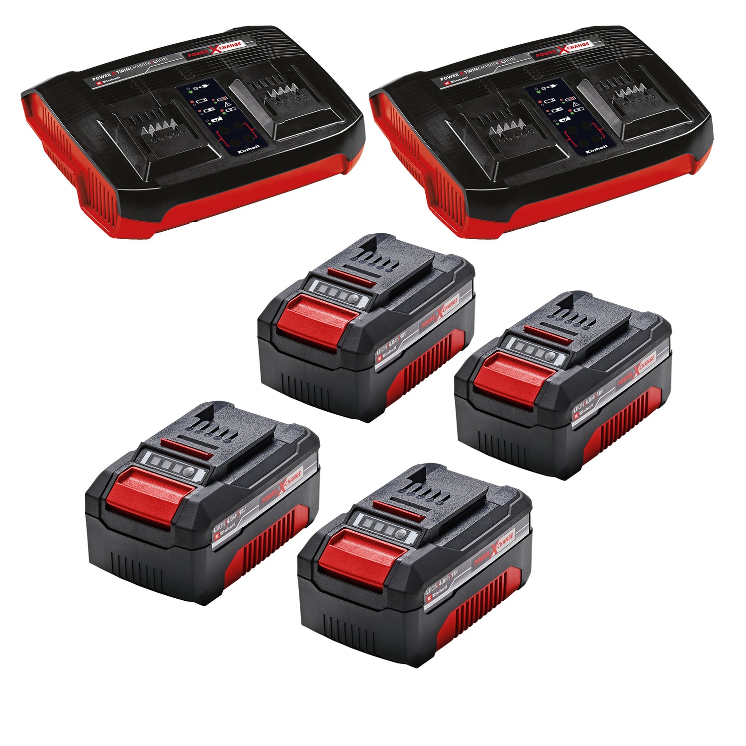 Einhell GP-CM 36/47 S Li BL Kit Power X-Change akkus fűnyíró (36 V, 47 cm vágási szélesség, akár 700 m², kefe nélküli motor, 65 literes fűgyűjtő, 4 x 4.0 Ah akkumulátorral + 2 kettős töltővel)