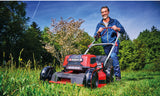 Masina de tuns iarba/gazon pe acumulator Einhell GP-CM 36/47 S Li BL Kit Power X-Change (36 V, latime de taiere 47 cm, pana la 700 m², motor fara perii, colector de iarba de 65 L, incl. 4 baterii de 4,0 Ah + 2 incarcatoare duble