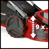 Masina de tuns iarba/gazon pe acumulator Einhell GP-CM 36/47 S Li BL Kit Power X-Change (36 V, latime de taiere 47 cm, pana la 700 m², motor fara perii, colector de iarba de 65 L, incl. 4 baterii de 4,0 Ah + 2 incarcatoare duble