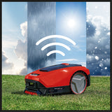 Einhell FREELEXO SMART 750 Power X-Change robotfűnyíró, intelligens hálózati kapcsolat, időjárásalapú nyírási időszámítás, akár 750 m², második zóna üzemmód, telepítőkészlettel együtt