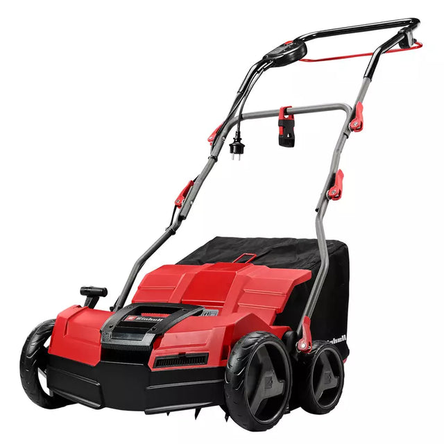 Scarificator electric cu aerator Einhell GE-SA 1640,1600 W, latime lucru 40 cm, 4 trepte adancime pana la 12 mm, maner reglabil pe inaltime, sac colector 48 L, inclusiv rola aerator - imagine 1