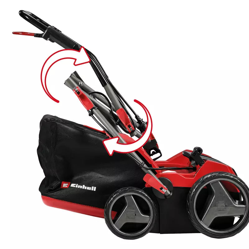 Scarificator electric cu aerator Einhell GE-SA 1640,1600 W, latime lucru 40 cm, 4 trepte adancime pana la 12 mm, maner reglabil pe inaltime, sac colector 48 L, inclusiv rola aerator - imagine 4