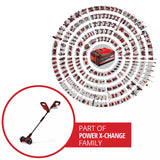 Masina de curatat rosturi pe acumulator Einhell GE-CC 18/110 Li E-Solo Power X-Change,18 V, bara telescopica, maner suplimentar, roata de ghidare reglabila, inclusiv 2 perii, fara baterie - imagine 3