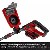Masina de curatat rosturi pe acumulator Einhell GE-CC 18/110 Li E-Solo Power X-Change,18 V, bara telescopica, maner suplimentar, roata de ghidare reglabila, inclusiv 2 perii, fara baterie - imagine 10