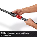 Masina de curatat rosturi pe acumulator Einhell GE-CC 18/110 Li E-Solo Power X-Change,18 V, bara telescopica, maner suplimentar, roata de ghidare reglabila, inclusiv 2 perii, fara baterie - imagine 11