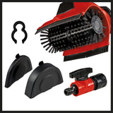 Einhell PICOBELLA 18/215 Power X-Change akkus felülettisztító kefe, 18 V, multifunkcionális, beépített kerti tömlőcsatlakozóval, KÖZEPES kefével, akkumulátor nélkül