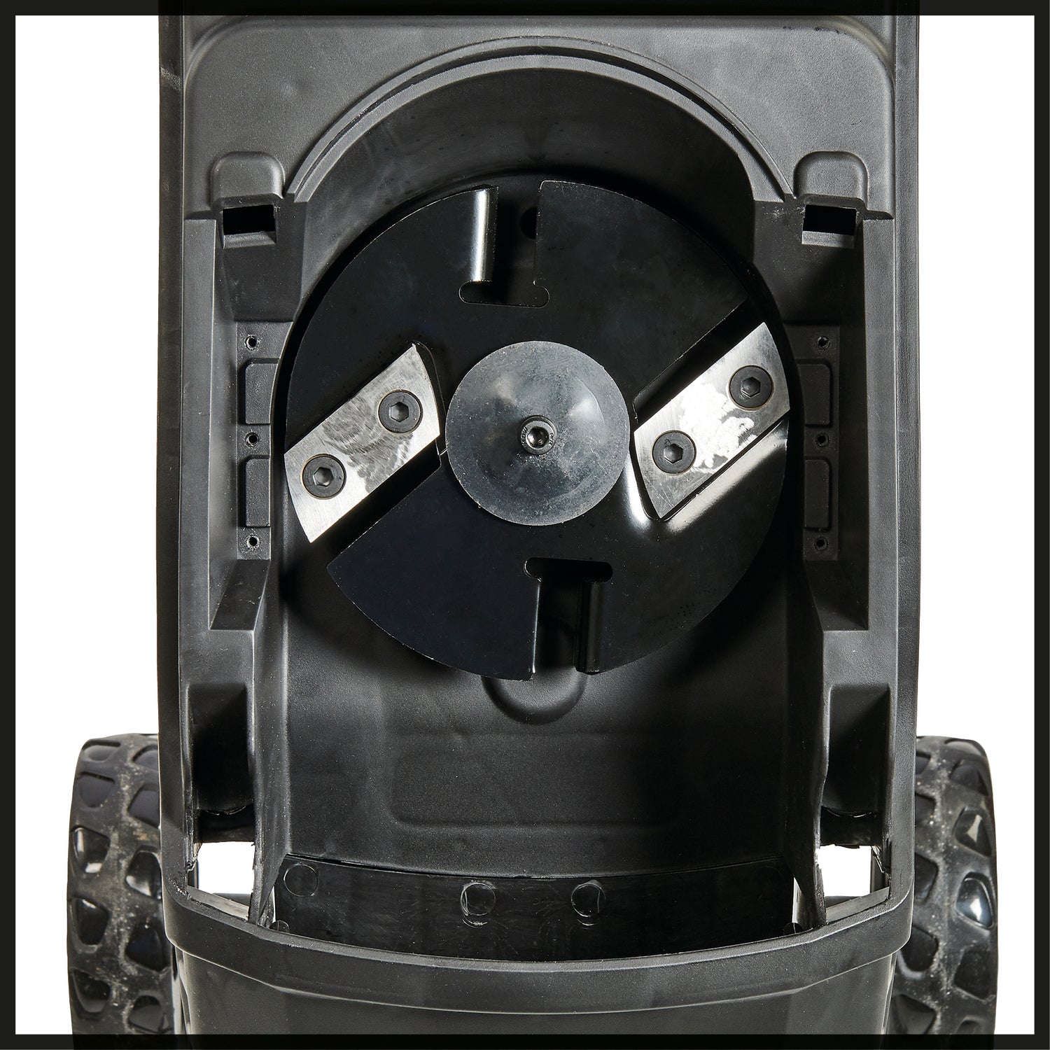 Einhell GC-KS 2540 elektromos faaprító, 2 db speciális acélból készült, megfordítható penge, nagy tartálynyílás, motorvédő kapcsoló, aprítógép hulladékgyűjtője, hordozófogantyú, faeltávolító eszköz