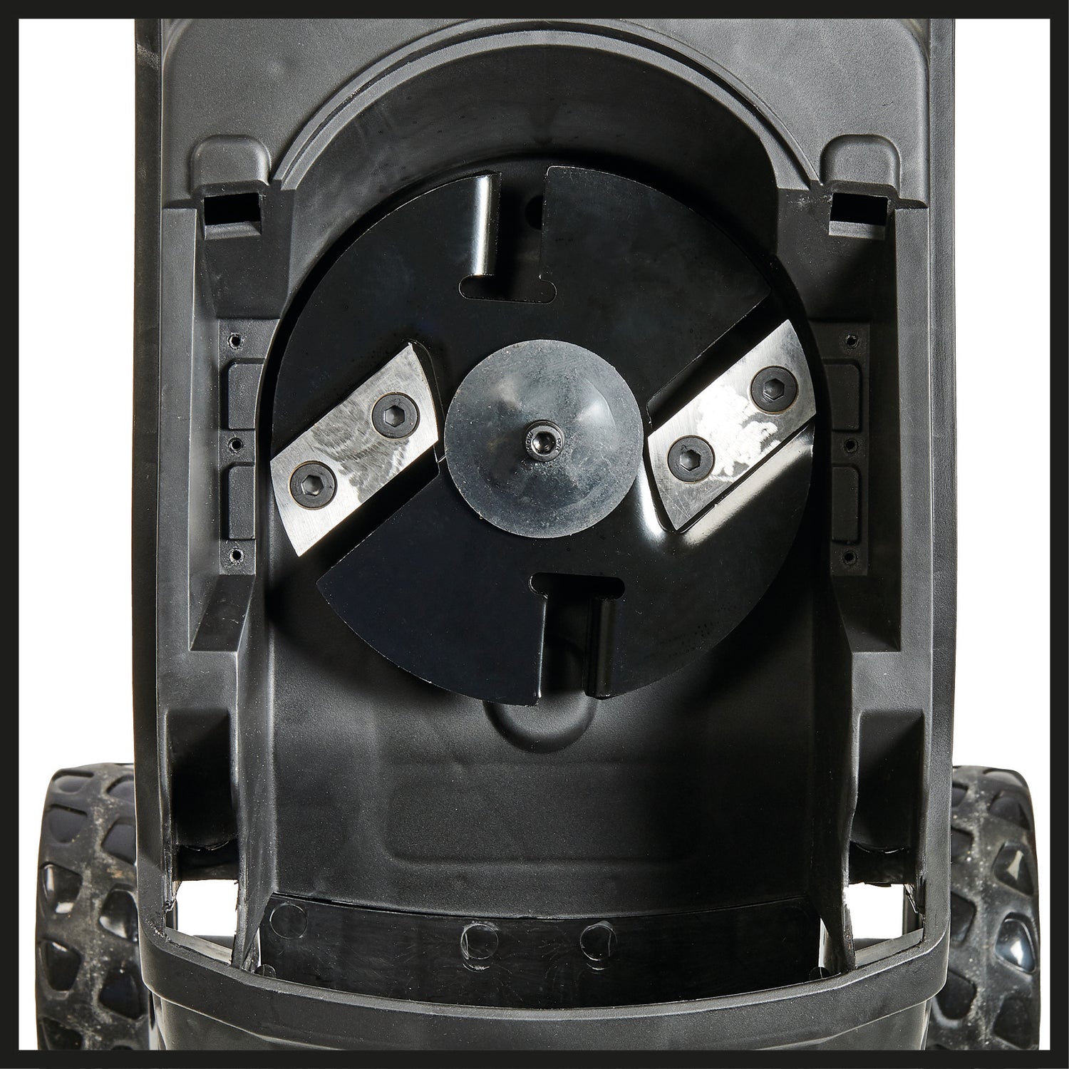 Tocator electric de crengi si resturi vegetale cu lame Einhell GC-KS 2540 CB, 2.500 W, grosime maxima a crengilor de 40 mm, 2 lame reversibile din otel, cutie de colectare de 55 L, maner de transport, compactor