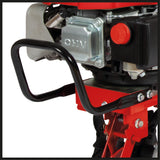 Motosapa pe benzina Einhell GC-MT 2236, 2,2 kW, rezervor de 2 l, motor OHV monocilindric in 4 timpi, saboti de frana reglabili pe inaltime si manere stabile, functie de oprire a lamei cultivatorului